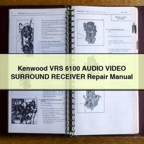 Kenwood VRS 6100 AUDIO Video SURROUND Receiver Repair Manual PDF Download