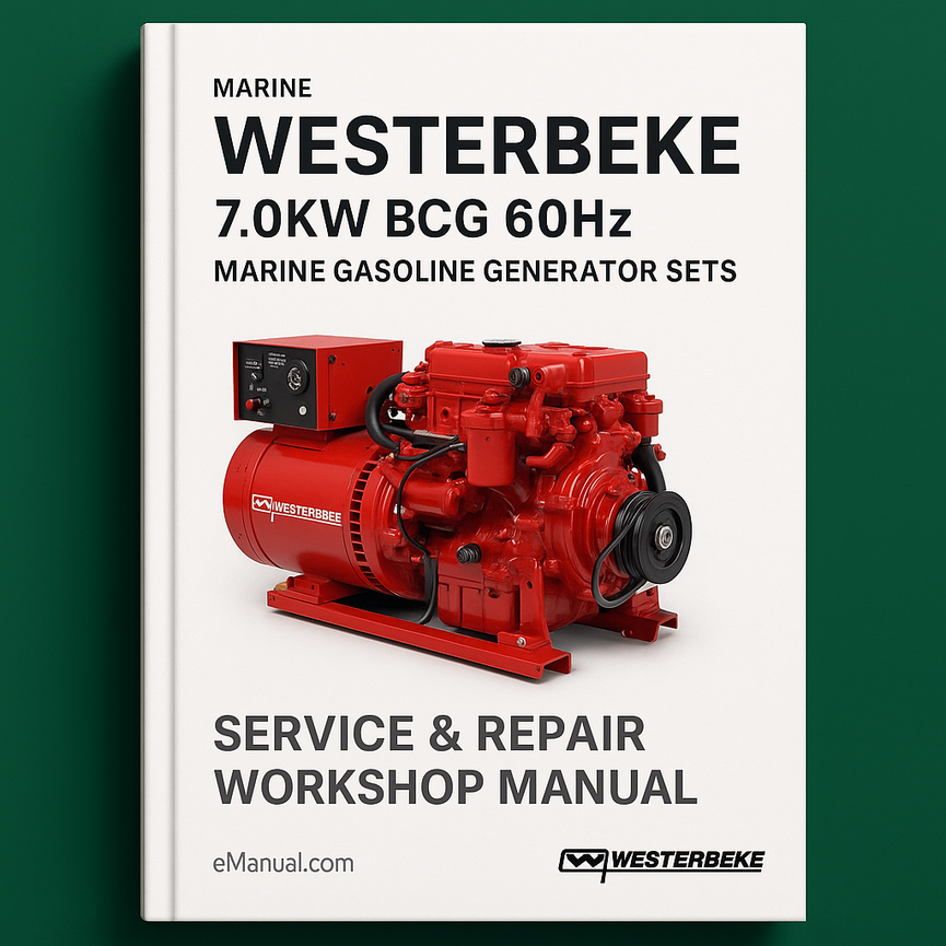 Westerbeke 7.0KW BCG 60Hz Marine Gasoline Generator Sets Service Repair Workshop Manual