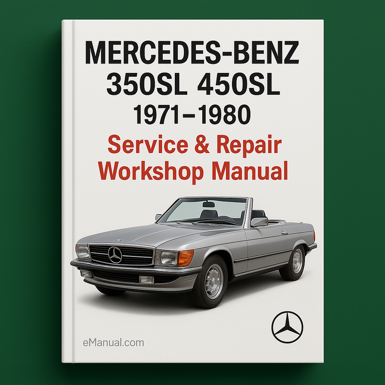 Mercedes Benz 350SL 450SL 1971-1980 Service-, Reparatur- und Werkstatthandbuch im PDF-Format
