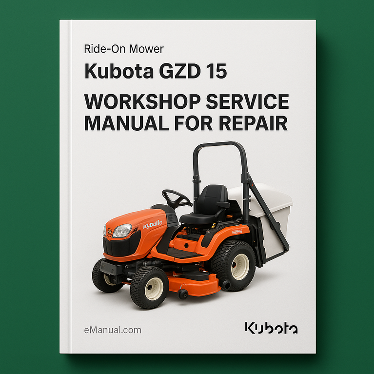 Kubota GZD 15 Workshop Service Manual for Repair