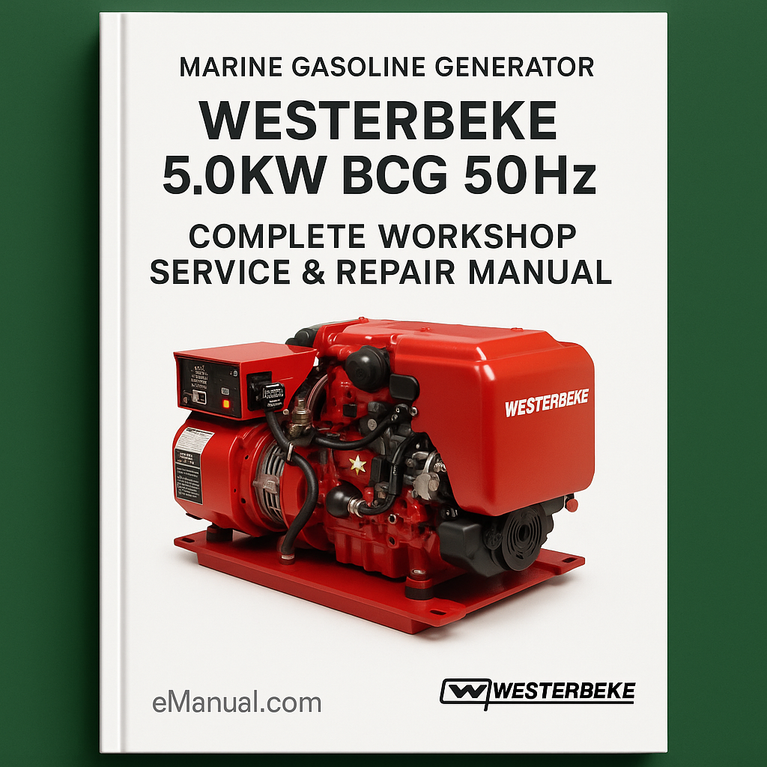 Westerbeke 5.0KW BCG 50Hz Marine Gasoline Generator Complete Workshop Service Repair Manual