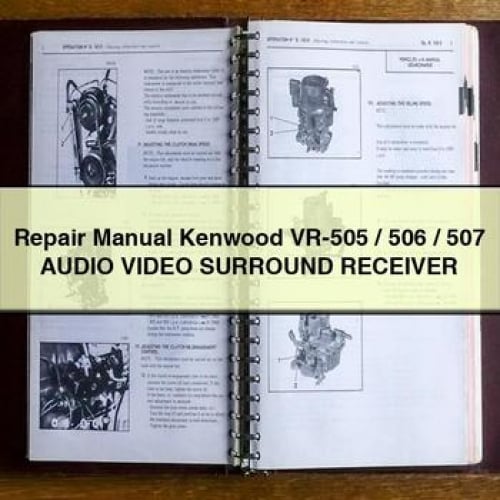 Repair Manual Kenwood VR-505 / 506 / 507 AUDIO Video SURROUND Receiver PDF Download