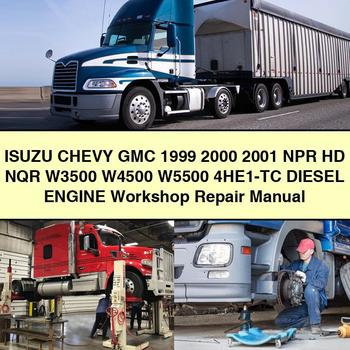 ISUZU CHEVY GMC 1999 2000 2001 NPR HD NQR W3500 W4500 W5500 4HE1-TC Diesel Engine Workshop Repair Manual