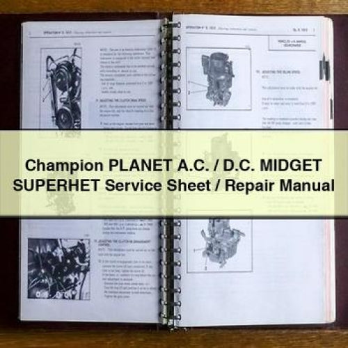Champion PlanET A.C. / D.C. MIDGET SuperHET Service Sheet / Repair Manual