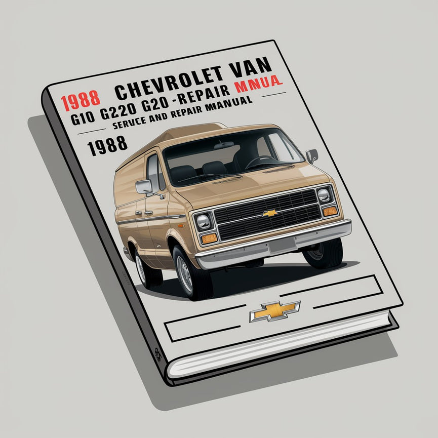 1988 Chevrolet Van G10 G20 G30 Manual de servicio y reparación PDF