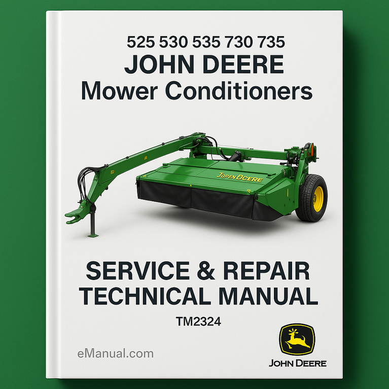 John Deere 525 530 535 730 735 Mower Conditioners Service Repair Technical Manual (TM2324)