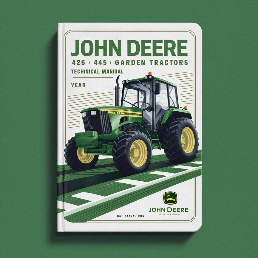 Manual técnico de tractores para césped y jardín John Deere 425 445 455 Descargar PDF