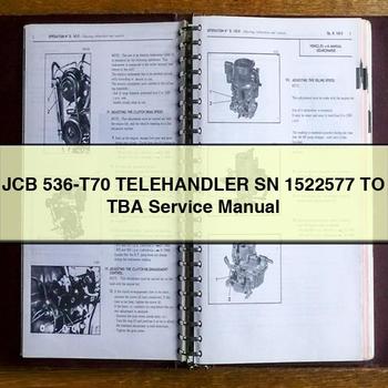 JCB 536-T70 Telehandler SN 1522577 to TBA Service Repair Manual