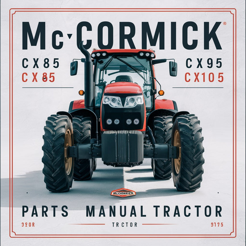 McCormick CX75 CX85 CX95 CX105 Parts Manual Tractor