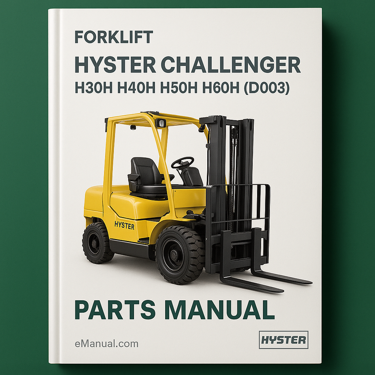 Hyster Challenger H30H H40H H50H H60H (D003) Forklift Parts Manual