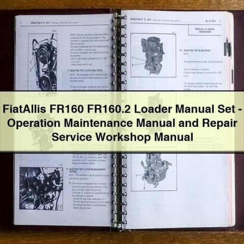 Set Manual Cargador FiatAllis FR160 FR160.2 - Manual de Operación Mantenimiento y Manual de Taller Servicio de Reparación Descargar PDF