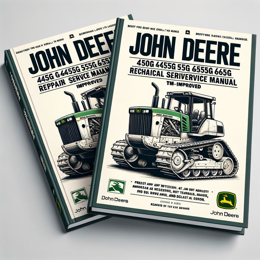 John Deere 450G 455G 550G 555G 650G Crawler Repair Technical Service Manual TM1404-Improved-