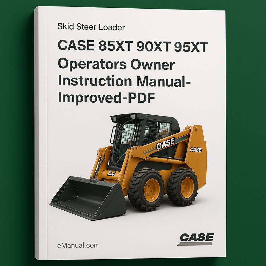 Case 85XT 90XT 95XT Skid Steer Loader Operators Owner Instruction Manual-Improved-PDF