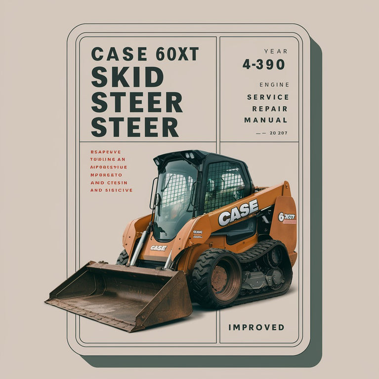 Case 60XT Skid Steer 4-390 Engine Service Repair Manual-Improved-PDF