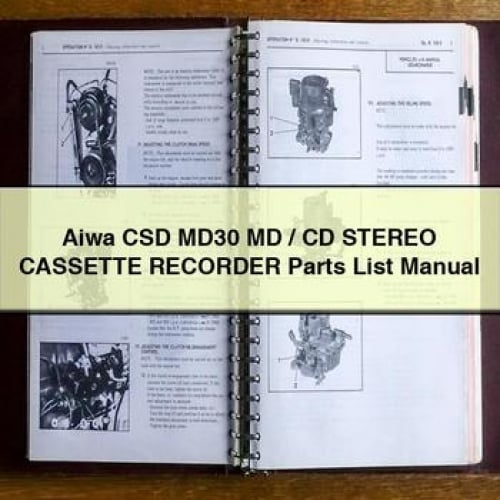 Aiwa CSD MD30 MD / CD Stereo CASSETTE RECORDER Parts List Manual PDF Download