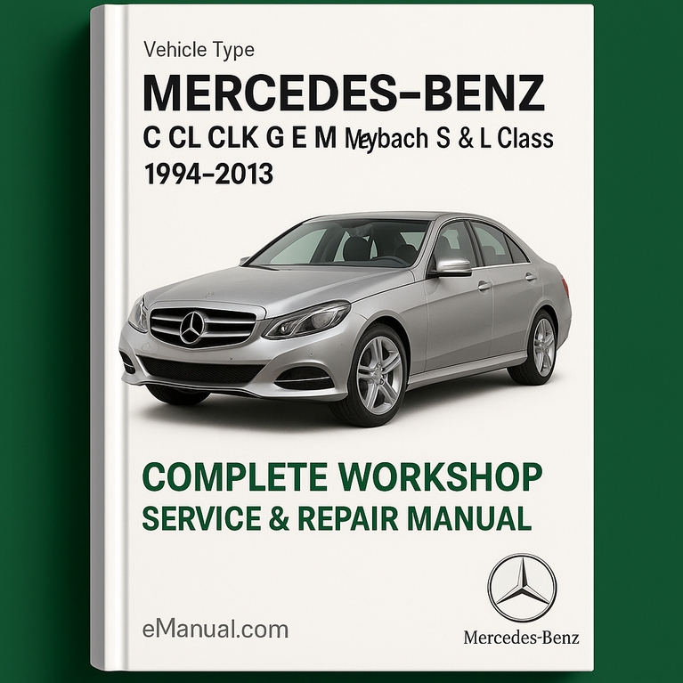 Mercedes Benz C CL CLK G E M Maybach S & SL Class Complete Workshop Service Repair Manual 1994-2013
