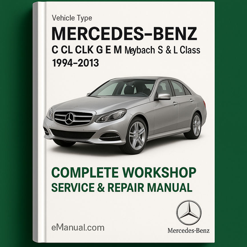 Mercedes Benz C CL CLK G E M Maybach S & SL Class Complete Workshop Service Repair Manual 1994-2013