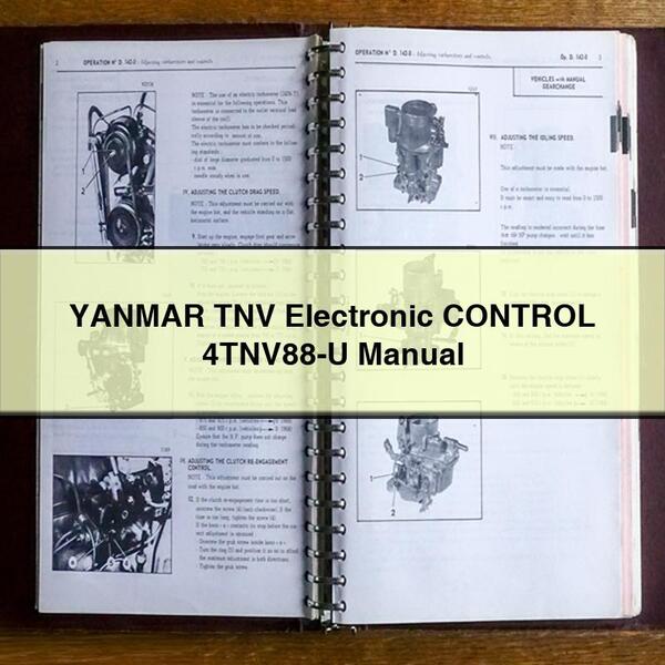 YANMAR TNV Electronic CONTROL 4TNV88-U Manual