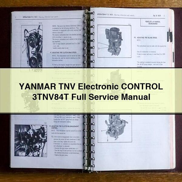 YANMAR TNV Electronic CONTROL 3TNV84T Full Service Repair Manual