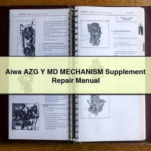 Aiwa AZG Y MD MECHANISM Supplement Repair Manual PDF Download