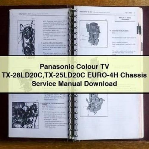 Panasonic Colour TV TX-28LD20C TX-25LD20C EURO-4H Chassis Service Manual Download PDF