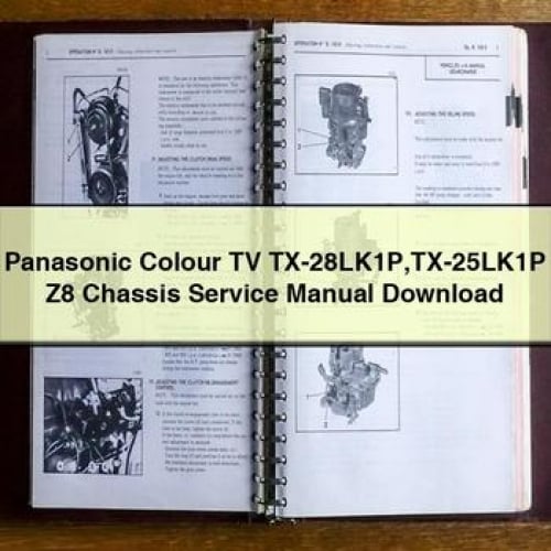 Panasonic Colour TV TX-28LK1P TX-25LK1P Z8 Chassis Service Manual Download PDF