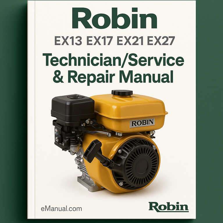 Robin EX13 EX17 EX21 EX27 Technician/Service Repair Manual