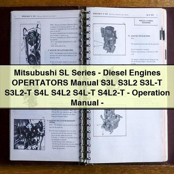 Mitsubushi SL Series-Diesel Engines OPERTATORS Manual S3L S3L2 S3L-T S3L2-T S4L S4L2 S4L-T S4L2-T-Operation Manual-PDF