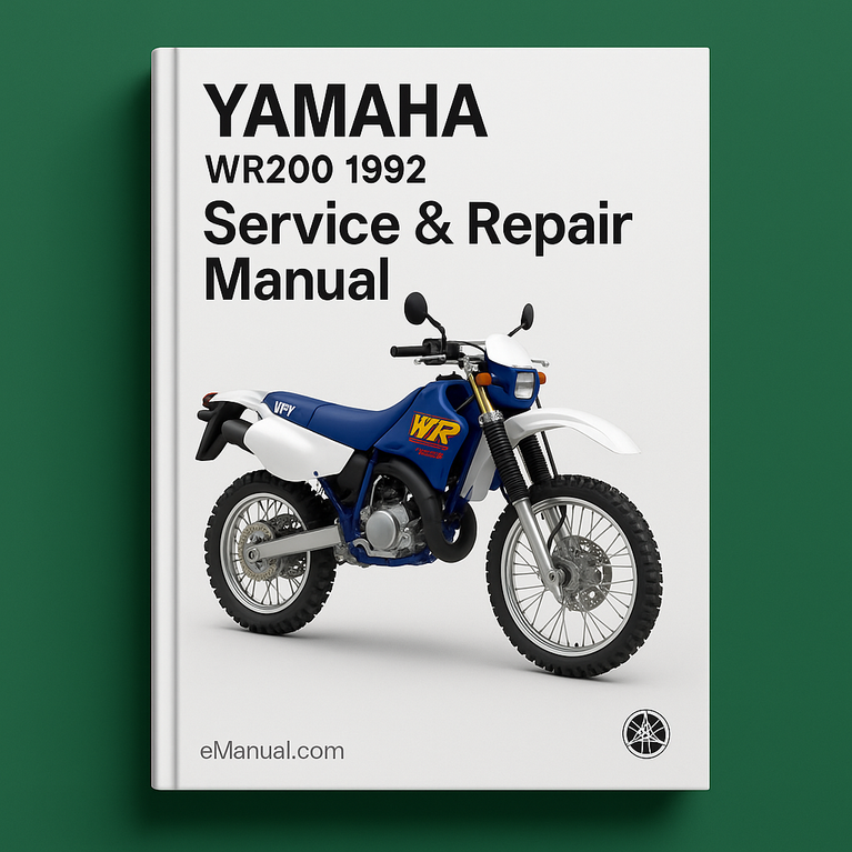 yamaha wr200 Service Repair Manual 1992