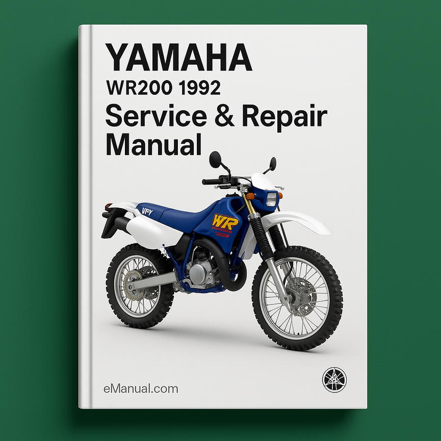 yamaha wr200 Service Repair Manual 1992