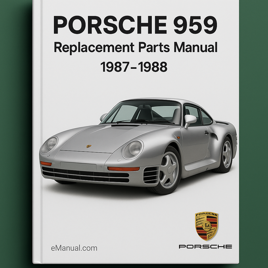 PORSCHE 959 Replacement Parts Manual 1987-1988