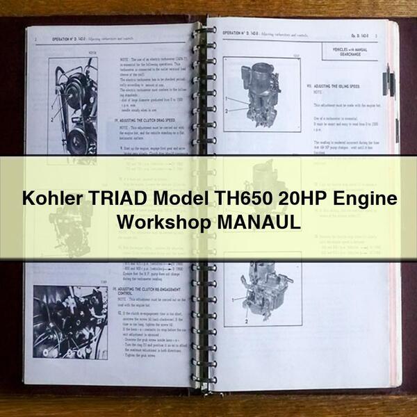 Kohler TRIAD Model TH650 20HP Engine Workshop MANAUL