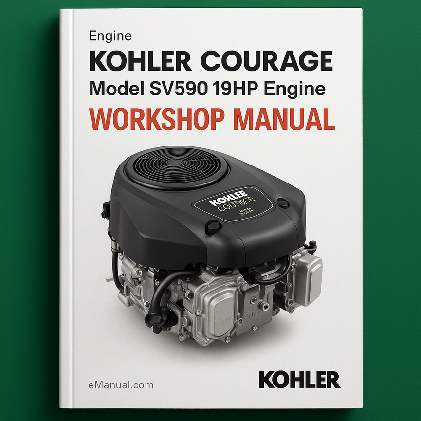 Kohler COURAGE Model SV590 19HP Engine Workshop Manual