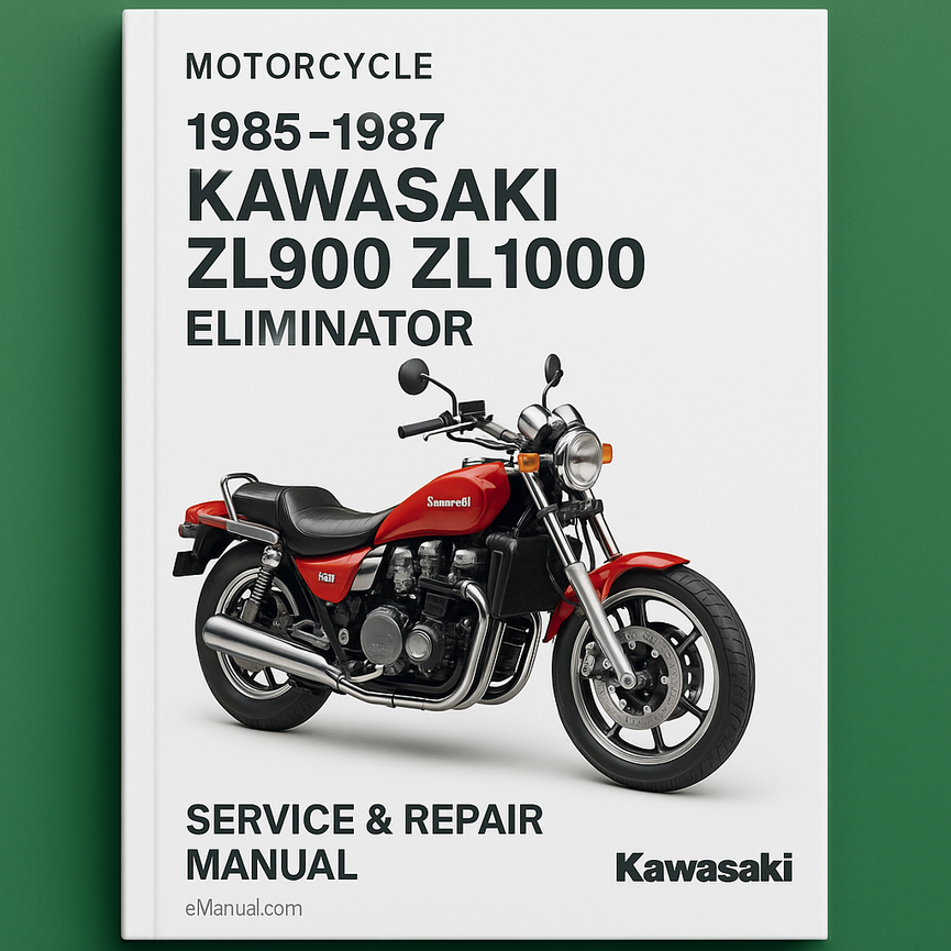 1985-1987 Kawasaki ZL900 ZL1000 Eliminator Servicehandbuch PDF-Download