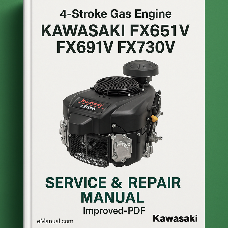 Kawasaki FX651V FX691V FX730V 4-Stroke Gas Engine Service Repair Manual-Improved-PDF
