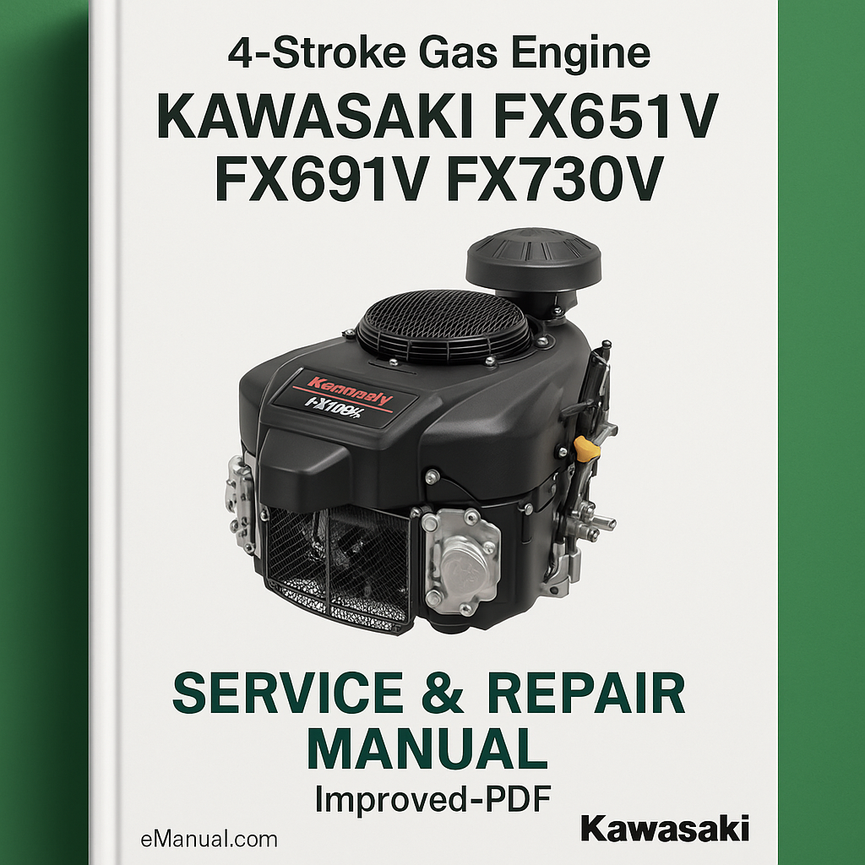 Kawasaki FX651V FX691V FX730V 4-Stroke Gas Engine Service Repair Manual-Improved-PDF