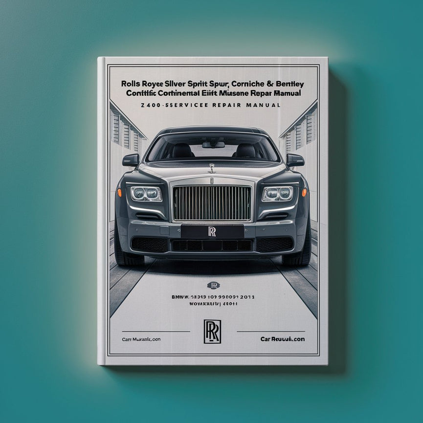 Rolls Royce Silver Spirit Spur Corniche & Bentley Continental Eight Mulsanne Turbo R TSD4400 Service Repair Manual-