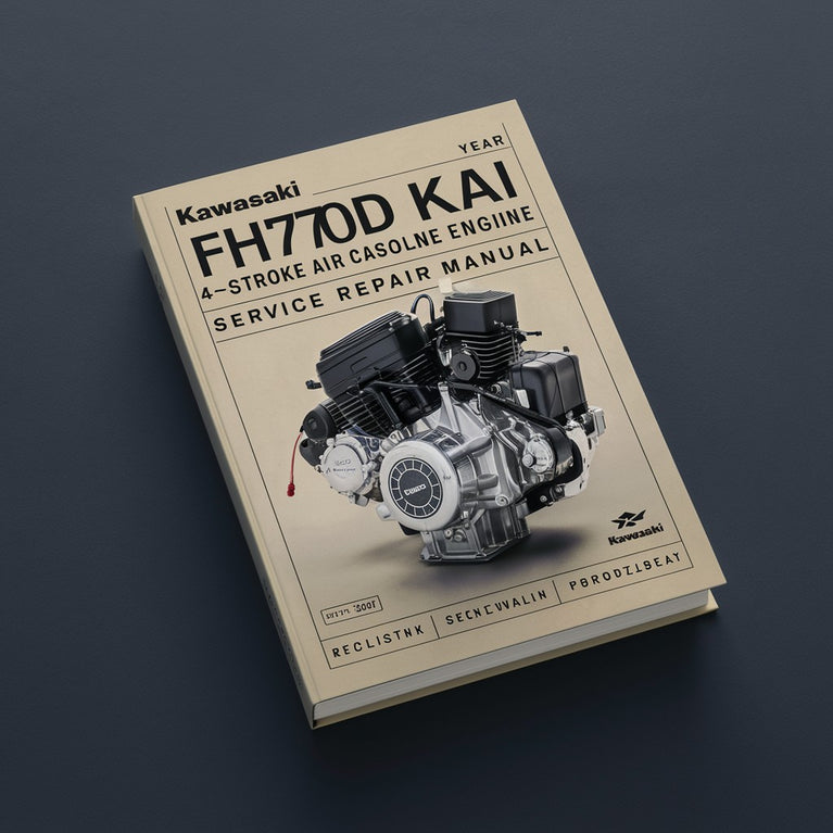 Manual de reparación de servicio del motor de gasolina refrigerado por aire Kawasaki FH770D KAI de 4 tiempos - Descargar PDF