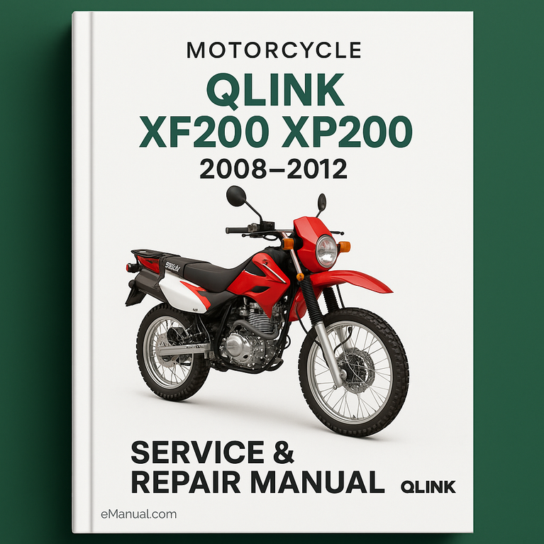 Descarga del manual en PDF de reparación del servicio de motocicletas QLINK XF200 XP200 2008-2012