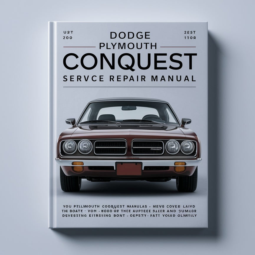 DODGE PLYMOUTH CONQUEST Service Repair Manual 1987-1990