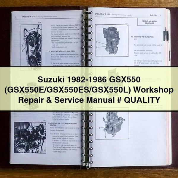 Suzuki 1982-1986 GSX550 (GSX550E/GSX550ES/GSX550L) Workshop Repair & Service Manual # QUALITY PDF Download