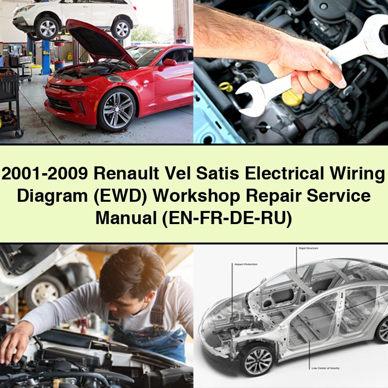 2001-2009 Renault Vel Satis Diagrama de cableado eléctrico (EWD) Manual de servicio de reparación de taller (EN-FR-DE-RU) Descargar PDF