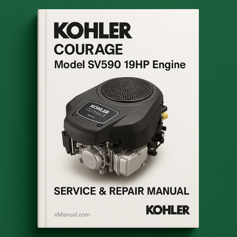 Kohler COURAGE Model SV590 19HP Engine Service Repair Manual