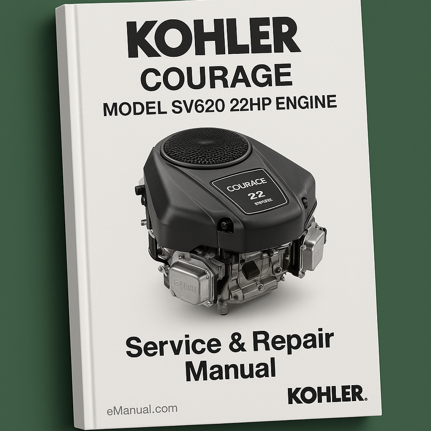 Kohler COURAGE Model SV620 22HP Engine Service Repair Manual