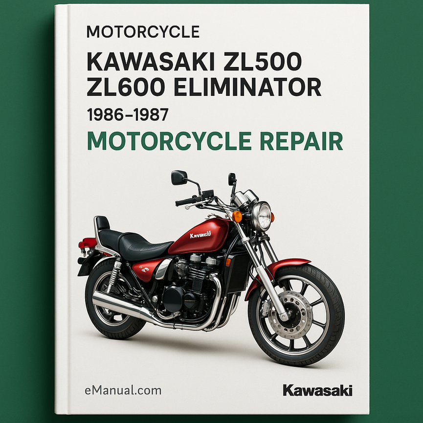 1986-1987 Kawasaki ZL500 ZL600 Eliminator Motorradreparatur