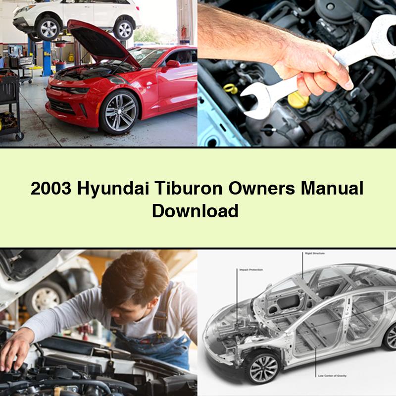 2003 Hyundai Tiburon Owners Manual PDF Download