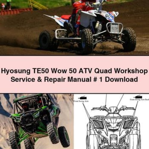 Hyosung TE50 Wow 50 ATV Quad Manual de servicio y reparación de taller n.° 1 Descargar PDF