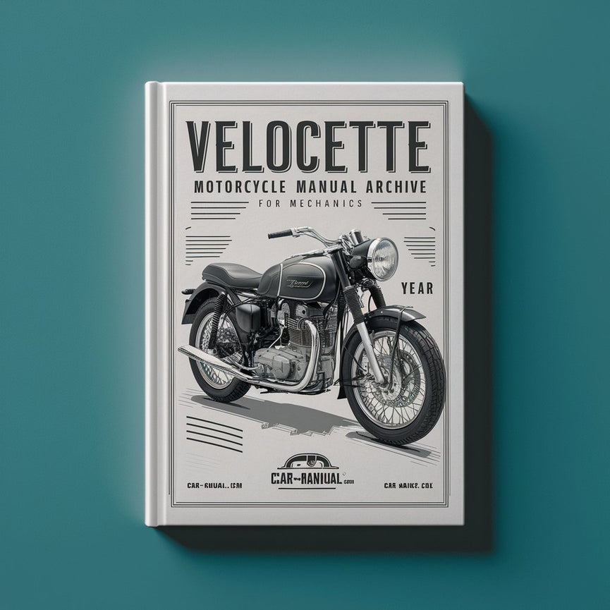 Velocette Motorcycle Manual Archive for Mechanics PDF Download