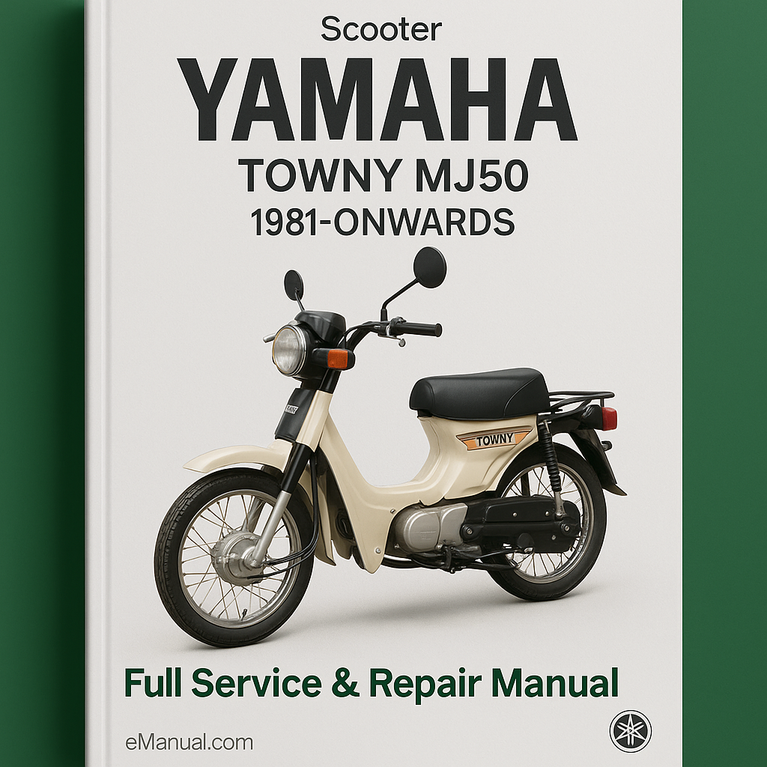 Yamaha TOWNY MJ50 MJ50 Scooter Full Service & Repair Manual 1981-ONWARDS