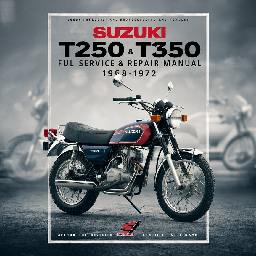 Suzuki T250 T350 Full Service & Repair Manual 1968-1972